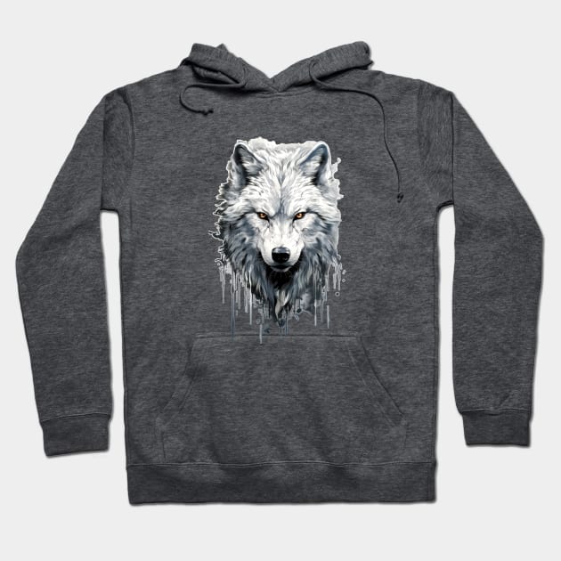 White Wolf Hoodie by ZombieTeesEtc